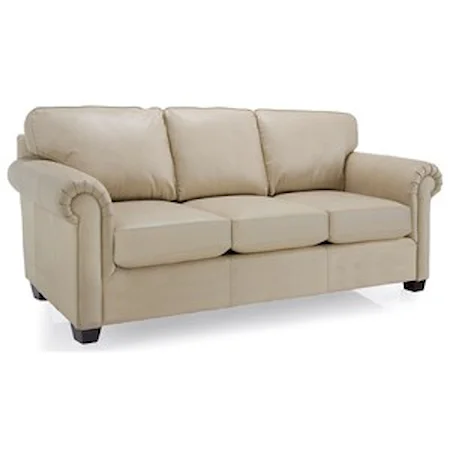 Casual Sofa with Rolled Arms